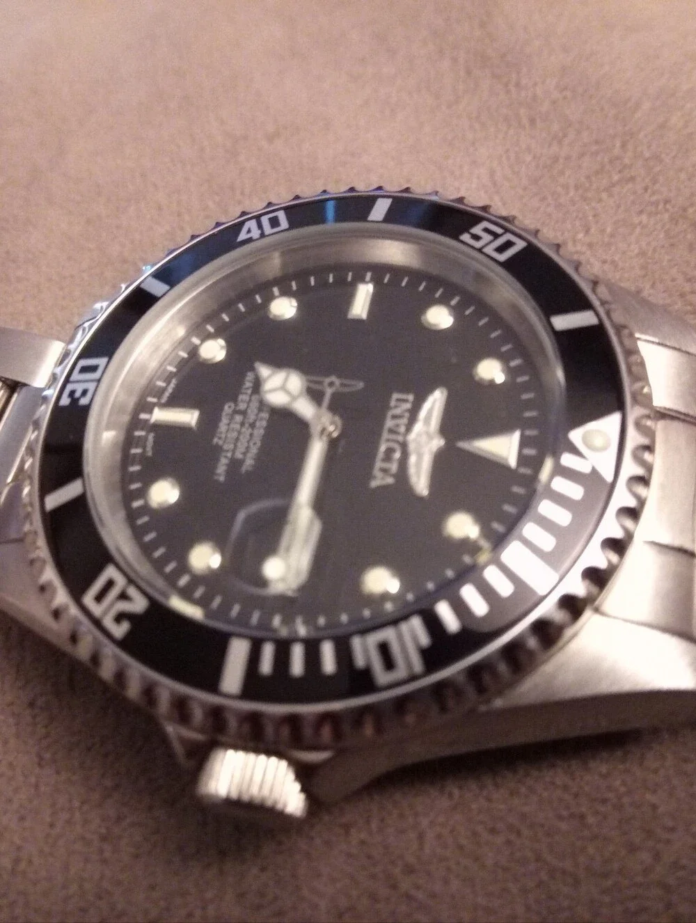 Invicta Men's Stainless Steel Black Dive Watch